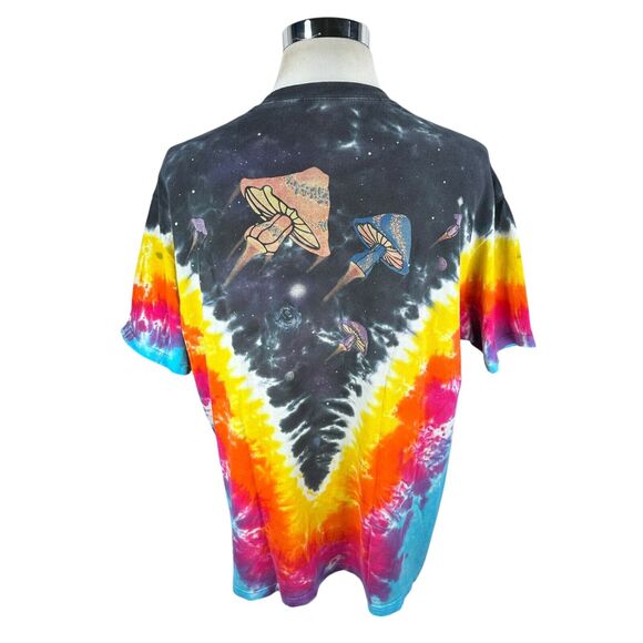 Liquid Blue Mushrooms T-Shirt Men’s XL Tie-Dye Space Short Sleeve Multicolor - Picture 4 of 8
